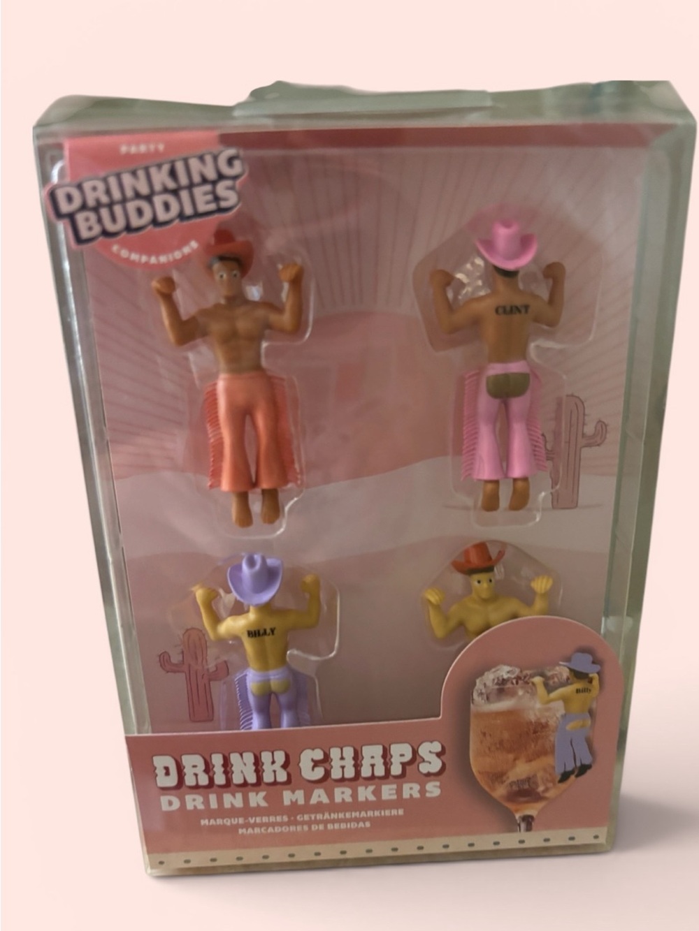 Pink Drink Chaps Drink Markers - Party Set